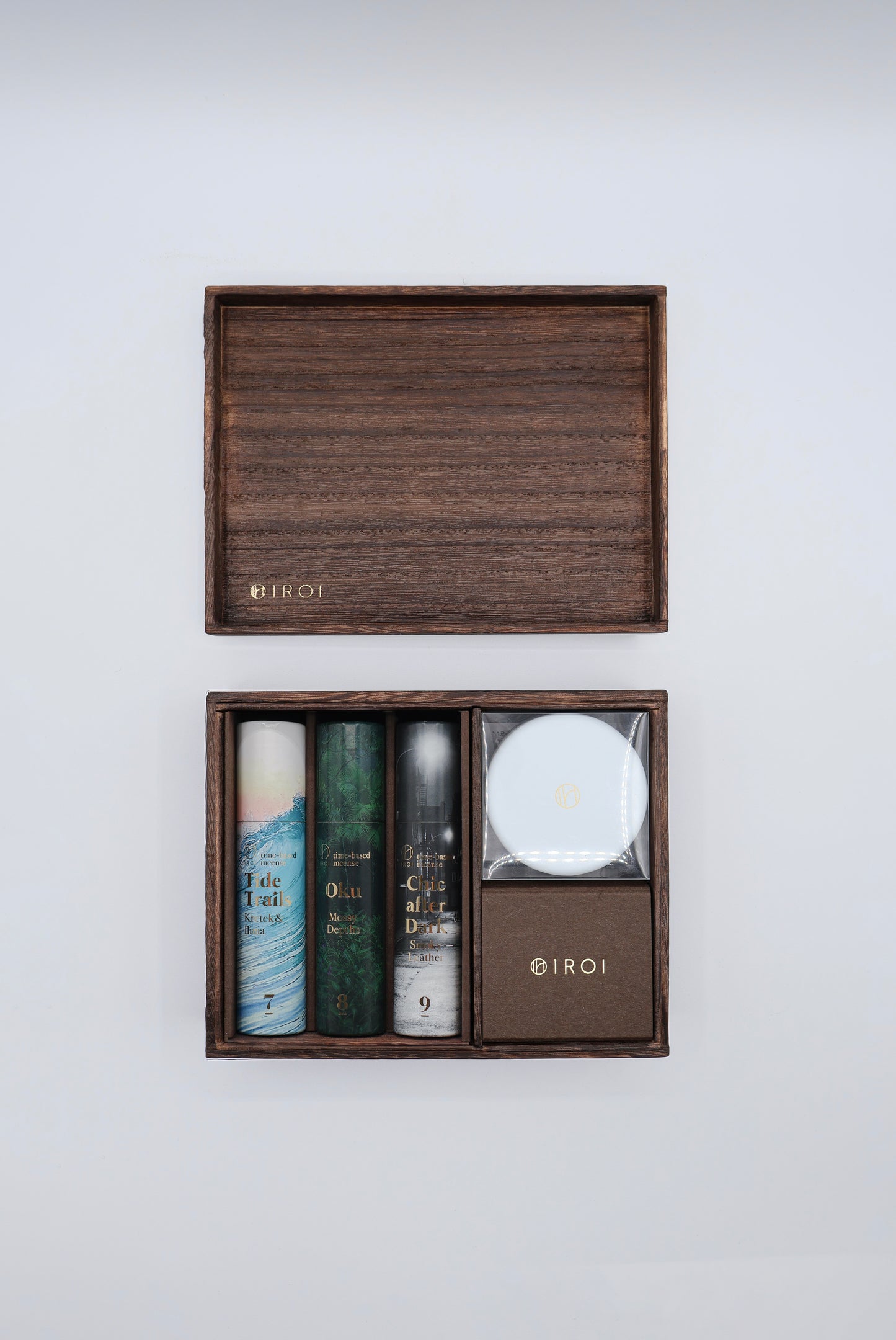 KOHBAKO（香箱） - ビーチタウン・ジャングル・街の香り -（お香・缶香炉・桐箱のセット）